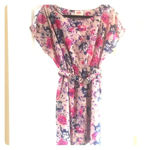 BEAUTIFUL pink, purple, blue floral dress - Picture 1 of 5